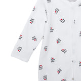 HelloBaby Slogan Print Long Sleeve Footed Baby Sleepsuit (Newborn to 6-9 Months)