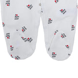 HelloBaby Slogan Print Long Sleeve Footed Baby Sleepsuit (Newborn to 6-9 Months)
