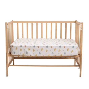 Little Dreams Car Print Fitted Cot Bed Sheet (70 x 140 cm) Ecru Printed - ebebek