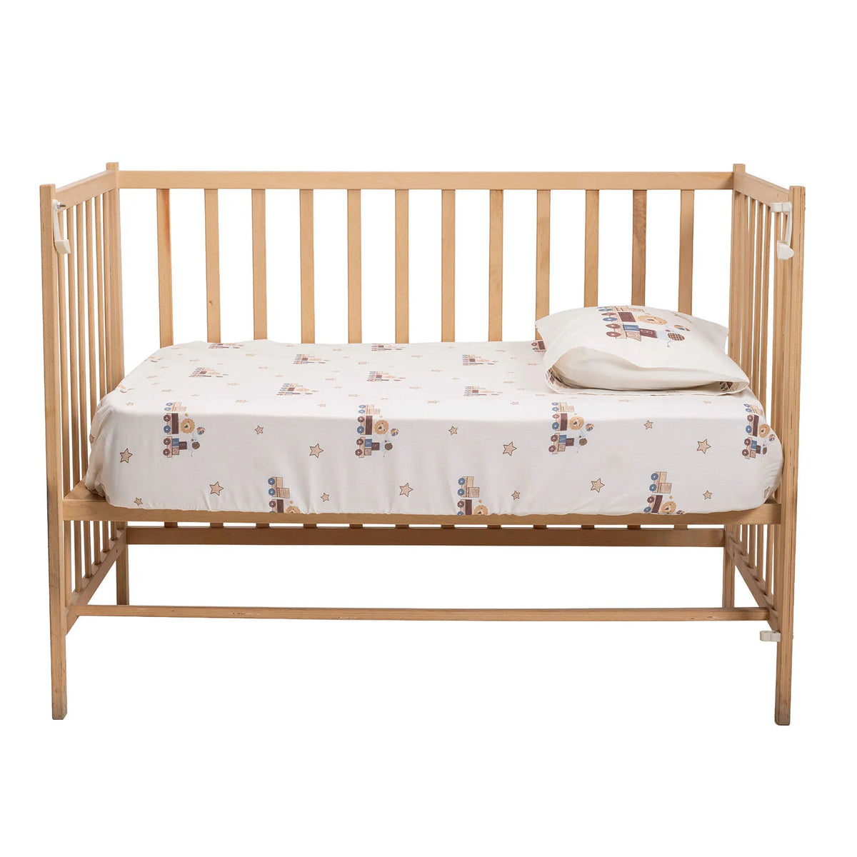 Little Dreams Vehicle Print Cot Bed Sheet Set (70 x 140 cm)
