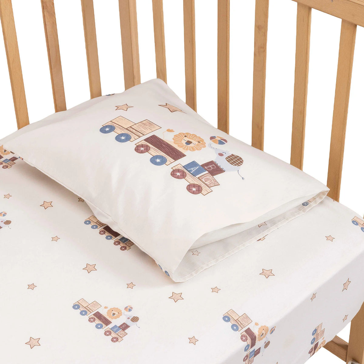 Little Dreams Vehicle Print Cot Bed Sheet Set (70 x 140 cm)