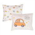 Little Dreams Vehicle Print Baby Pillowcase (35 x 45 cm) Ecru Printed - ebebek