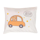 Little Dreams Vehicle Print Baby Pillowcase (35 x 45 cm) Ecru Printed - ebebek