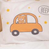 Little Dreams Vehicle Print Baby Pillowcase (35 x 45 cm) Ecru Printed - ebebek