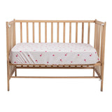 Little Dreams Strawberry Print Fitted Cot Bed Sheet (70 x 140 cm) Pink Printed - ebebek