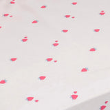 Little Dreams Strawberry Print Fitted Cot Bed Sheet (70 x 140 cm) Pink Printed - ebebek