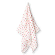 Little Dreams Heart Print Muslin Baby Blanket (100 x 110 cm) Red Printed - ebebek