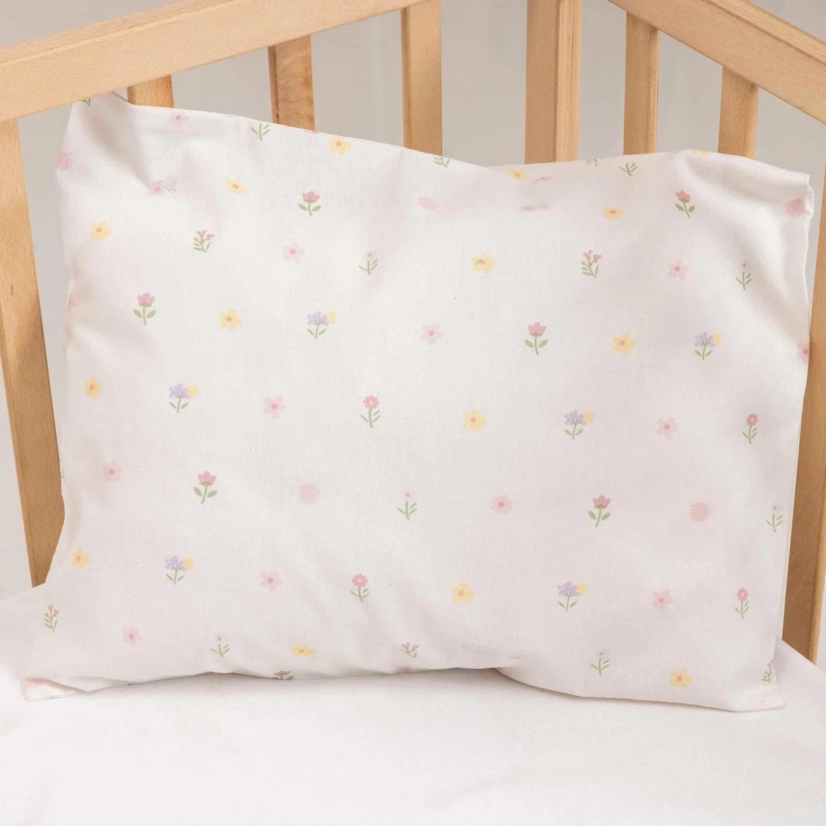 Little Dreams Floral Print Baby Pillowcase (35 x 45 cm) Ecru Printed - ebebek