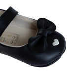 Papulin Touch-Fastening Faux Leather Baby Ballerina Shoes (UK 2 to 3.5)