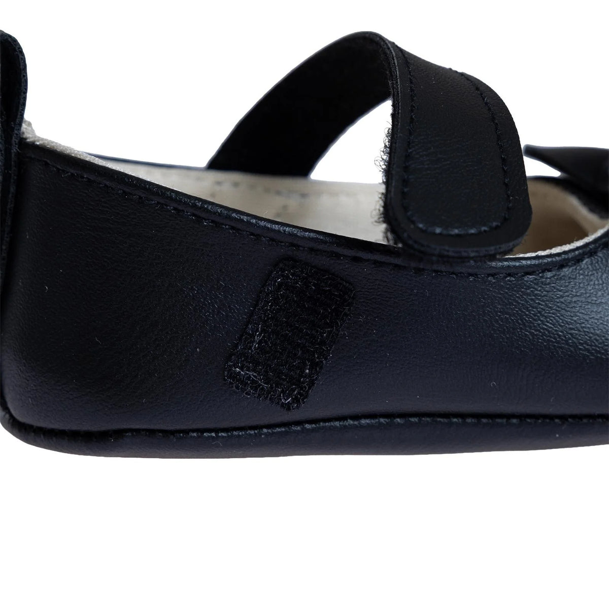 Papulin Touch-Fastening Faux Leather Baby Ballerina Shoes (UK 2 to 3.5)