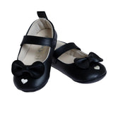 Papulin Touch-Fastening Faux Leather Baby Ballerina Shoes (UK 2 to 3.5)