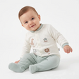 Bebetto Animal Print Baby Cardigan & Footed Leggings (Newborn to 6-9 Months) Multicolour - ebebek