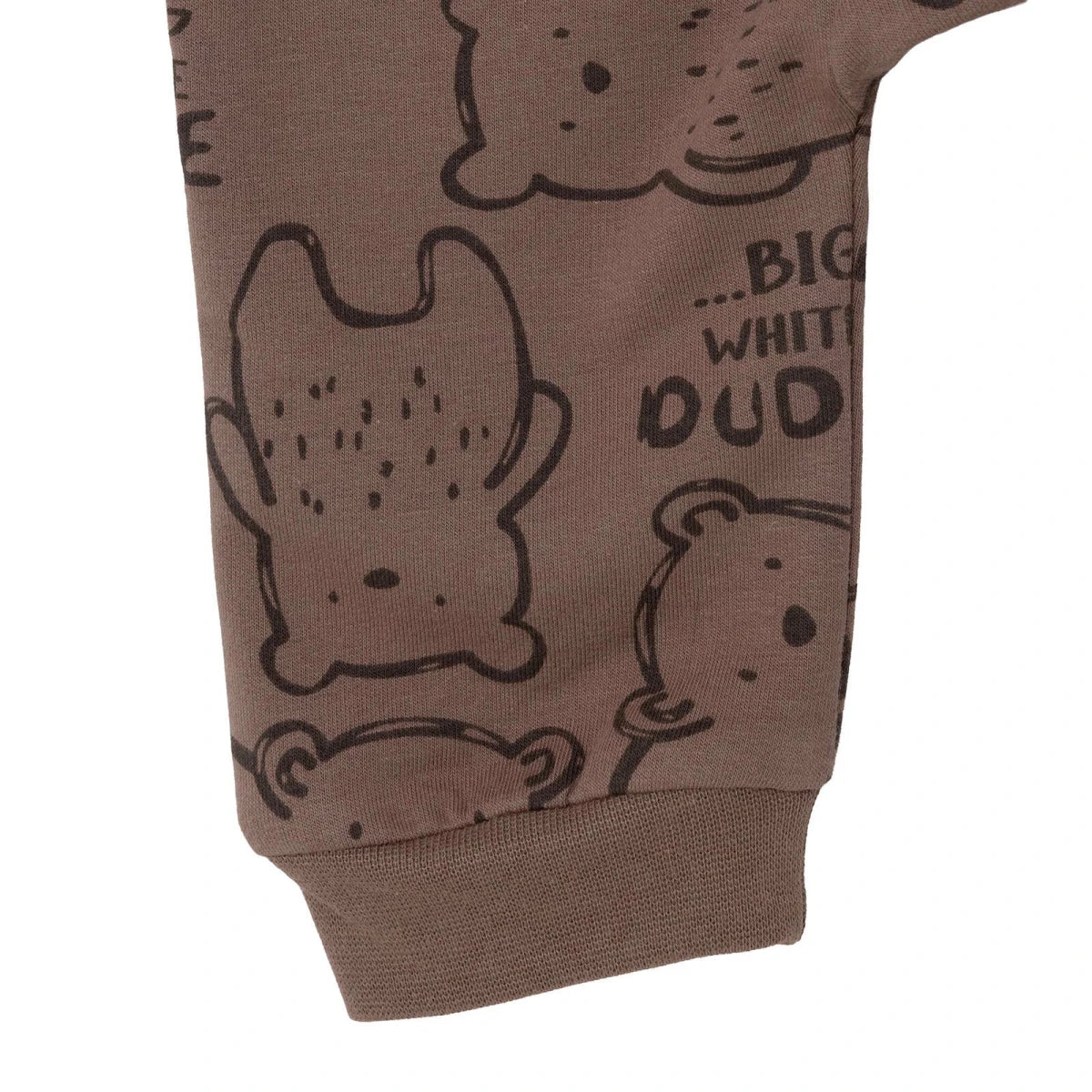 Bebetto Animal Print Hooded Footless Baby Sleepsuit (1-3 Months to 12 Months) Brown - ebebek