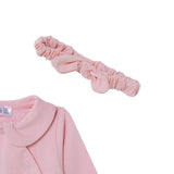 Bebetto Heart Print Long Sleeve Baby Sleepsuit with Feet (Newborn to 6-9 Months) Pink - ebebek
