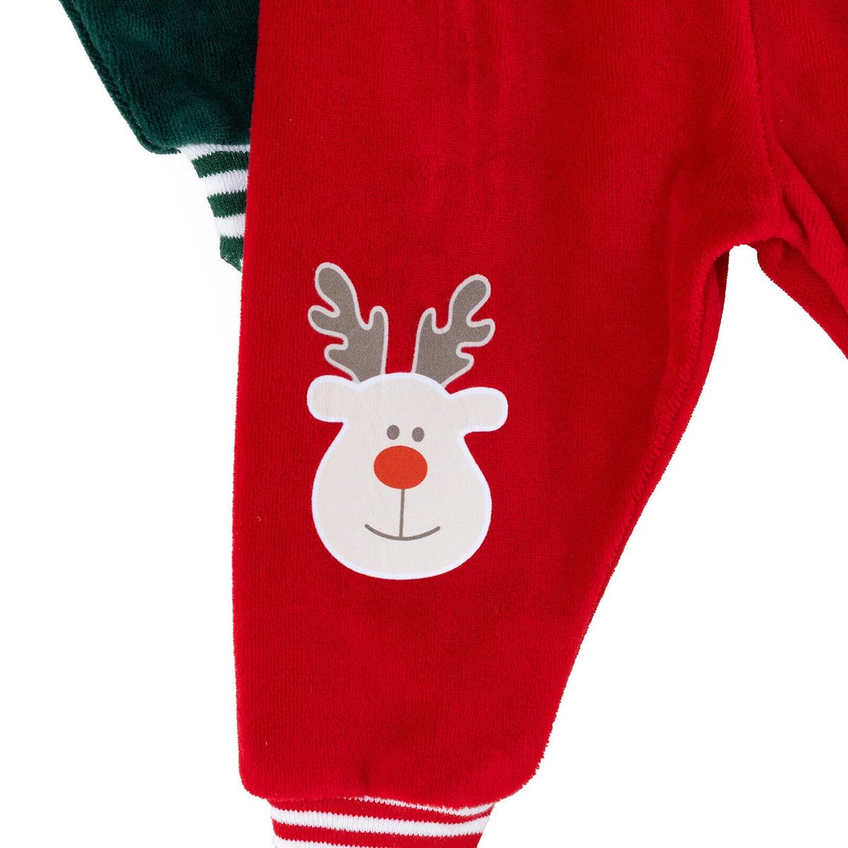 HelloBaby 2 Pack Reindeer Print Velour Footed Baby Bottoms (3-6 Months to 2-3 Years)