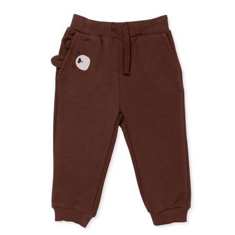 HelloBaby Bear Print Drawstring Baby Joggers (9-12 Months to 4-5 Years) Brown - ebebek