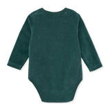 HelloBaby Reindeer Long Sleeve Velour Baby Bodysuit (1-3 Months to 2-3 Years)