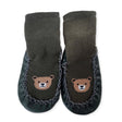HelloBaby Bear Print Slipper Baby Socks (UK 2 to 7) - Green Printed Green Printed - ebebek