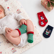 HelloBaby 3 Pack Reindeer Print Towelling Baby Socks (Newborn to 2-3 Years) - Red Red - ebebek