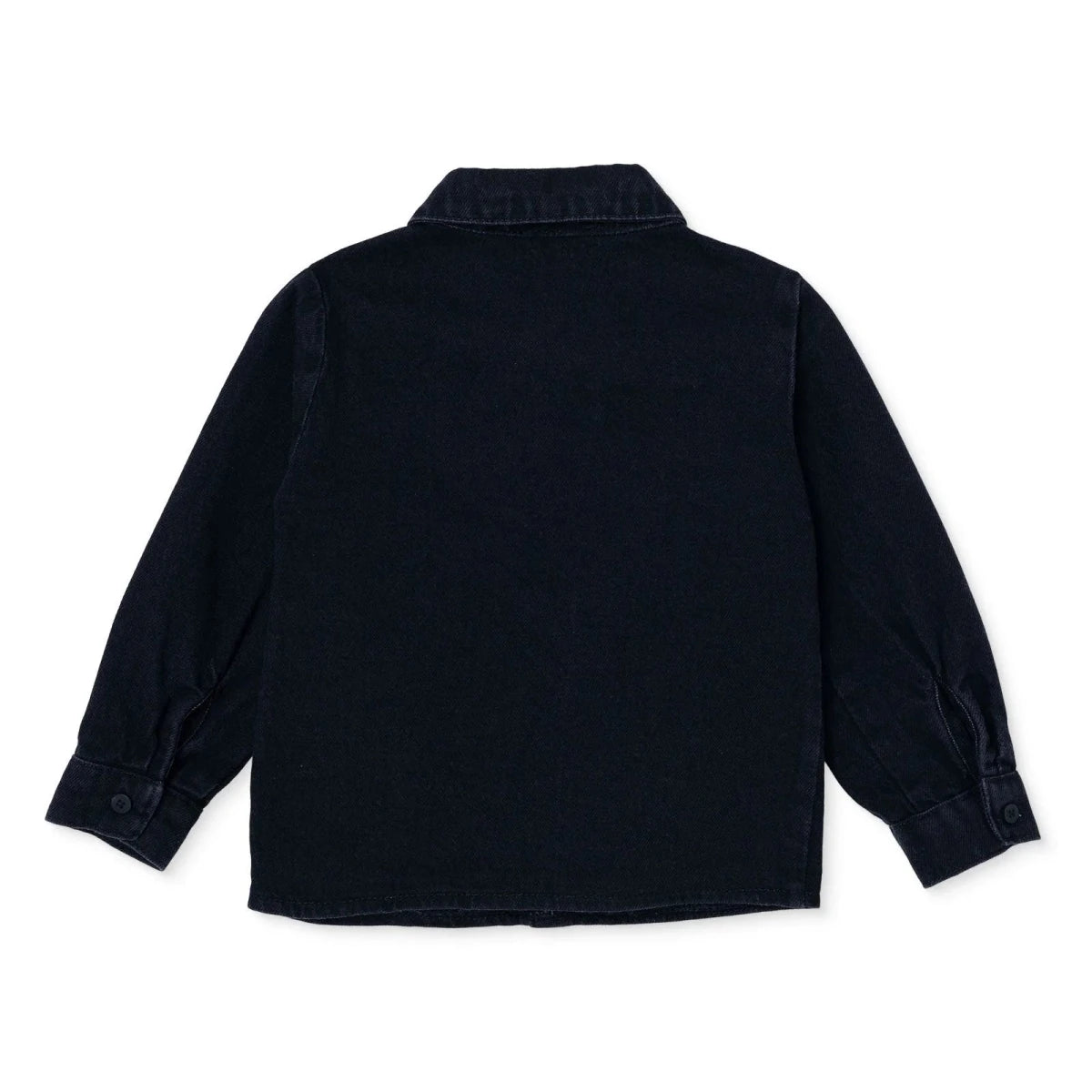 HelloBaby Long Sleeve Denim Baby Shirt (6-9 Months to 2-3 Years) Black - ebebek