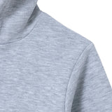 HelloBaby Brushed Back Zip-Through Baby Hoodie with Pockets (6-9 Months to 2-3 Years) Grey Melange - ebebek