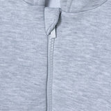 HelloBaby Brushed Back Zip-Through Baby Hoodie with Pockets (6-9 Months to 2-3 Years) Grey Melange - ebebek