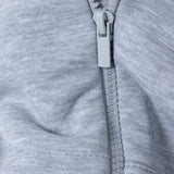 HelloBaby Brushed Back Zip-Through Baby Hoodie with Pockets (6-9 Months to 2-3 Years) Grey Melange - ebebek