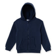HelloBaby Brushed Back Zip-Through Baby Hoodie with Pockets (6-9 Months to 2-3 Years) Navy Blue - ebebek