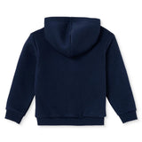 HelloBaby Brushed Back Zip-Through Baby Hoodie with Pockets (6-9 Months to 2-3 Years) Navy Blue - ebebek