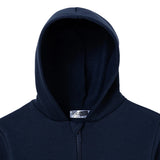 HelloBaby Brushed Back Zip-Through Baby Hoodie with Pockets (6-9 Months to 2-3 Years) Navy Blue - ebebek