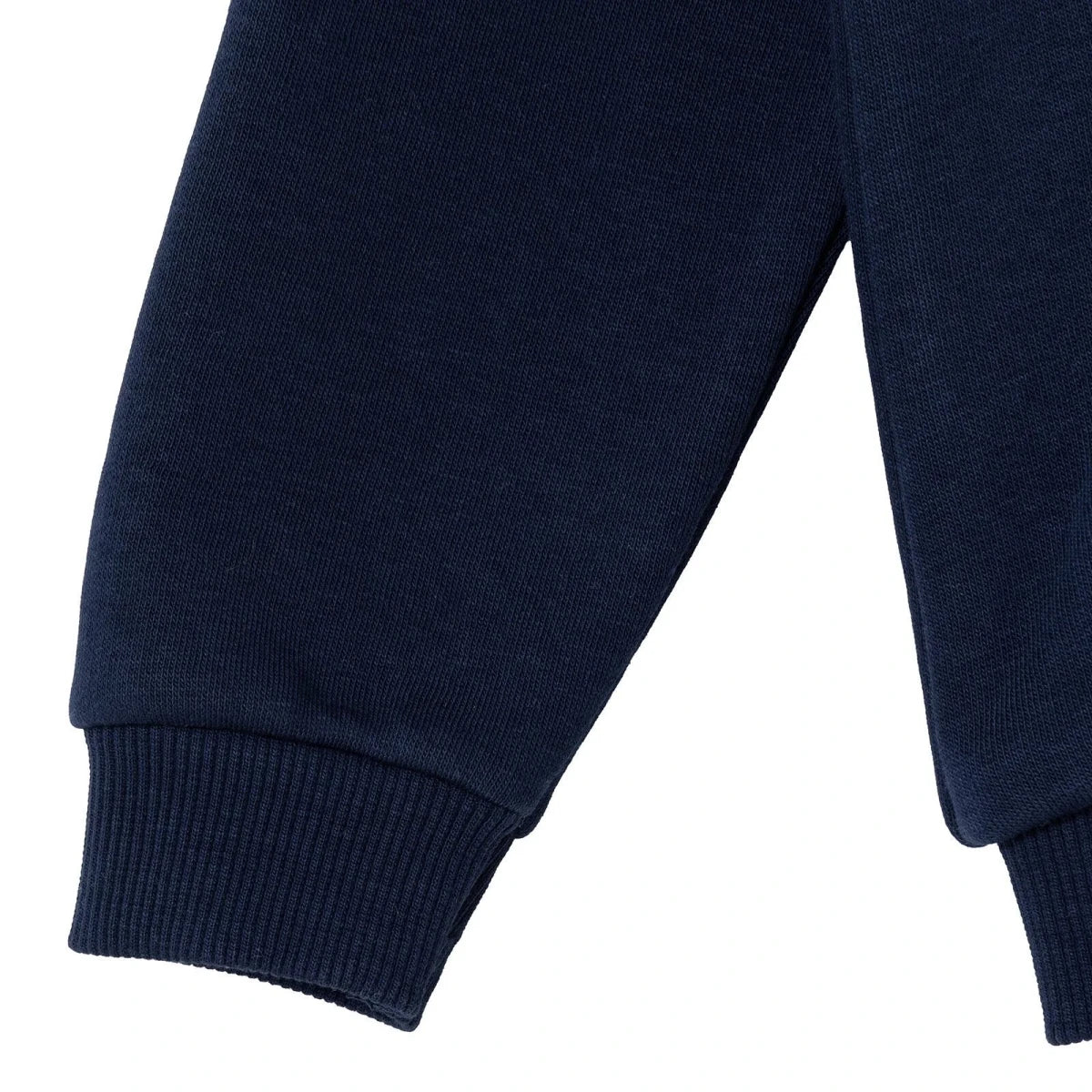 HelloBaby Brushed Back Zip-Through Baby Hoodie with Pockets (6-9 Months to 2-3 Years) Navy Blue - ebebek