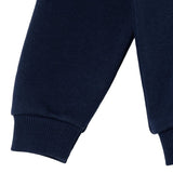 HelloBaby Brushed Back Zip-Through Baby Hoodie with Pockets (6-9 Months to 2-3 Years) Navy Blue - ebebek