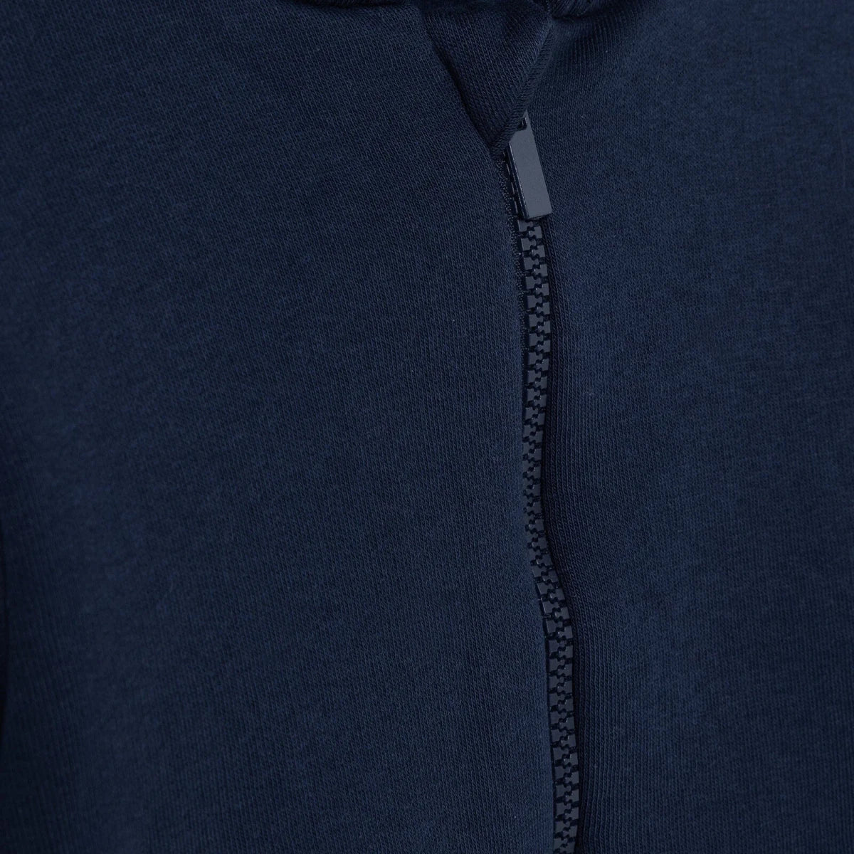 HelloBaby Brushed Back Zip-Through Baby Hoodie with Pockets (6-9 Months to 2-3 Years) Navy Blue - ebebek