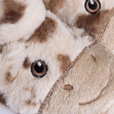HelloBaby Cow Embroidered Soft Fleece Baby Slippers (UK 5 to 8.5) Ecru - ebebek