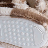 HelloBaby Cow Embroidered Soft Fleece Baby Slippers (UK 5 to 8.5) Ecru - ebebek