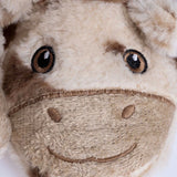 HelloBaby Cow Embroidered Soft Fleece Baby Slippers (UK 5 to 8.5) Ecru - ebebek