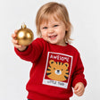 HelloBaby Tiger Print Brushed Baby Sweatshirt (3-6 Months to 2-3 Years) - Red Red - ebebek