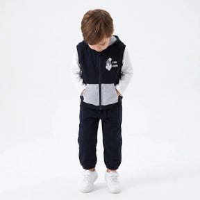 HelloBaby Bear Print Baby T-Shirt, Gilet & Joggers Set (6-9 Months to 4-5 Years) Black - ebebek