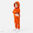 HelloBaby Dinosaur Print Hooded Baby Sweatshirt & Joggers Set (6-9 Months to 4-5 Years) Orange - ebebek