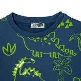 HelloBaby 2 Piece Animal Print Baby Tracksuit Set (3-6 Months to 2-3 Years) Petrol Green - ebebek