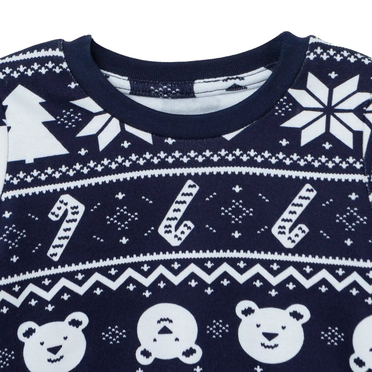 HelloBaby Festive Print Interlock Baby Pyjama Set (3-6 Months to 3-4 Years) - Navy Blue Navy Blue - ebebek