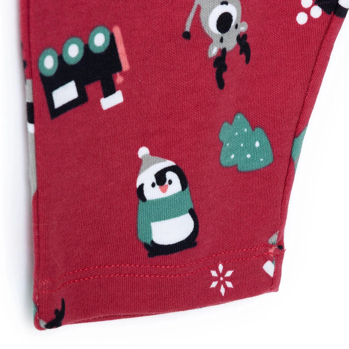 HelloBaby Festive Print Peter Pan Collar Baby Pyjama Set (3-6 Months to 3-4 Years) - Red Red - ebebek