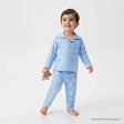 HelloBaby Animal Print Long Sleeve Baby Pyjama Set (3-6 Months to 2-3 Years) Blue - ebebek