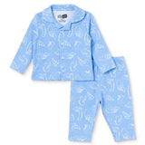 HelloBaby Animal Print Long Sleeve Baby Pyjama Set (3-6 Months to 2-3 Years) Blue - ebebek