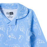 HelloBaby Animal Print Long Sleeve Baby Pyjama Set (3-6 Months to 2-3 Years) Blue - ebebek