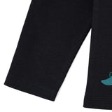 HelloBaby Dinosaur Print Long Sleeve Baby T-Shirt (3-6 Months to 2-3 Years) Black - ebebek