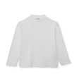 HelloBaby High Neck Long Sleeve Rib Knit Baby T-Shirt (9-12 Months to 2-3 Years) Ecru - ebebek