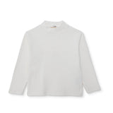 HelloBaby High Neck Long Sleeve Rib Knit Baby T-Shirt (9-12 Months to 2-3 Years) Ecru - ebebek