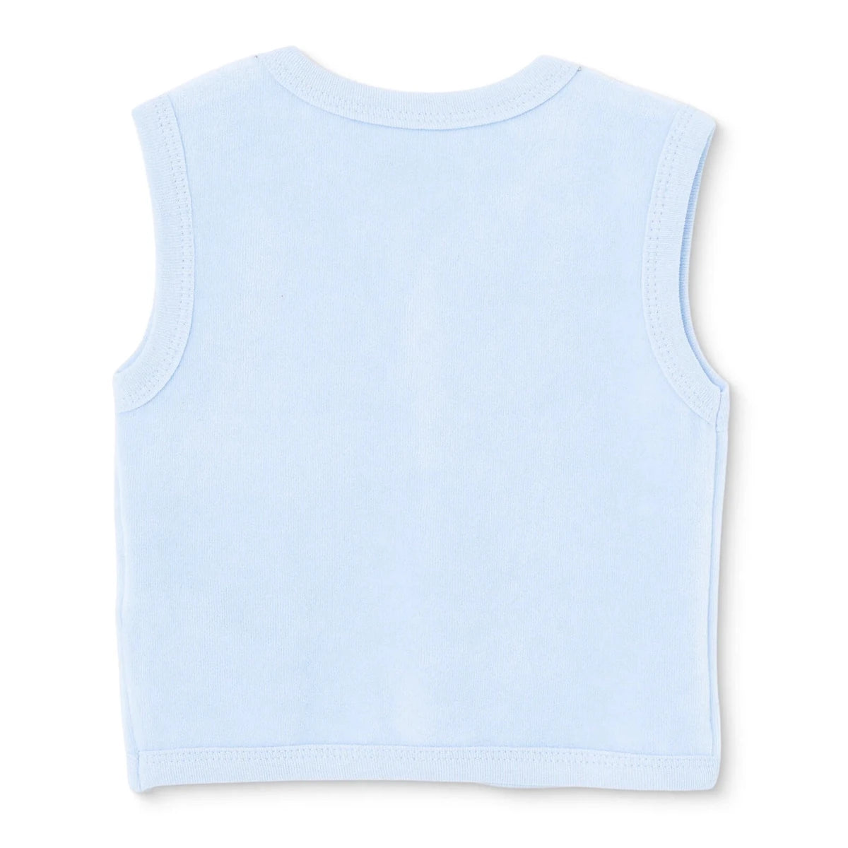 HelloBaby Animal Print Velour Baby Gilet (Newborn to 6-9 Months) Light Blue - ebebek
