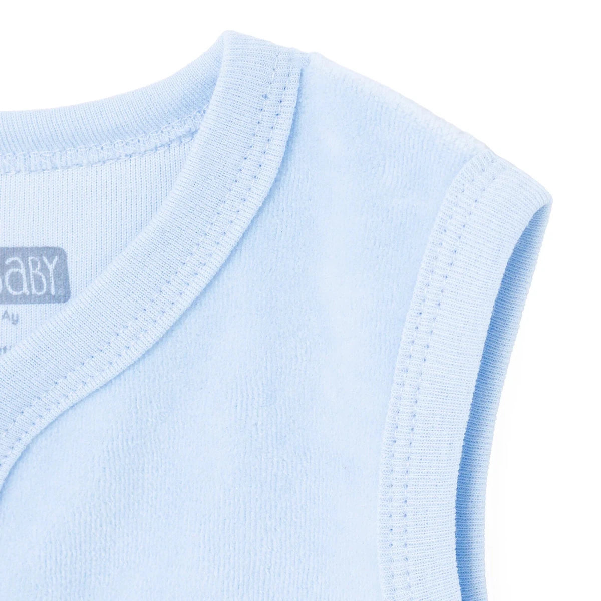 HelloBaby Animal Print Velour Baby Gilet (Newborn to 6-9 Months) Light Blue - ebebek